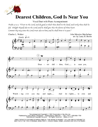 Dearest Children God Is Near You - Vocal Duet w/piano acc 